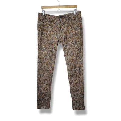 Prana Trinity Corduroy Pants Women’s 12 Paisley Low Rise Slim Fit Stretch - Image 1 of 4