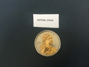 2014 D Sacagawea Platinum & Gold Highlighted $1 Coin - Picture 1 of 9