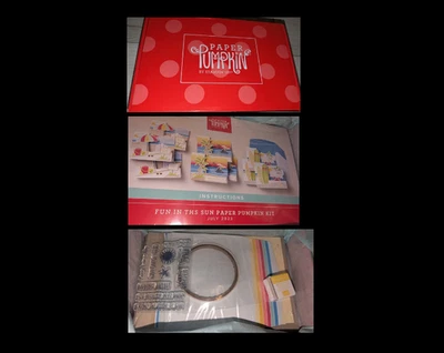 July 2023 Paper Pumpkin NEW fun in the sun FULL Kit Ink & Stamp instructions - Image 1 of 4