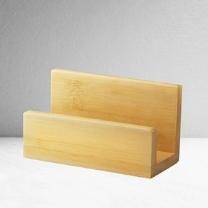 Étui d'affaires multifonctionnel bureau en bois boîte de rangement nom porte nom - Photo 1/11