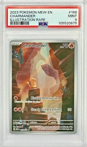 PSA 9 MEW EN Charmander #168 IR - 2023 Sv: Scarlet & Violet 151 168/165 - Bild 1 von 2