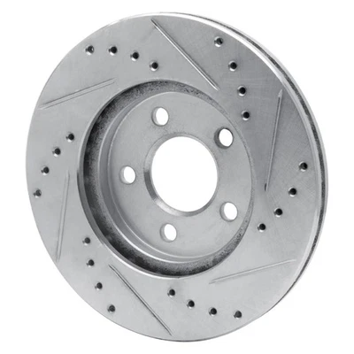 For Dodge Grand Caravan 87-90 Brake Rotor eLINE Drilled & Slotted 1-Piece Front - Image 1 of 4