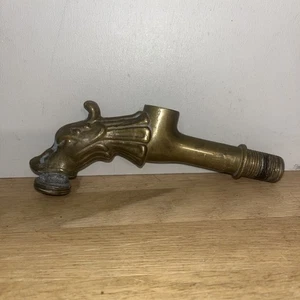 Robinet Cuve Vin Fût Tonneau Fontaine Bec Verseur Tête Animal Bronze? Laiton? - Picture 1 of 7