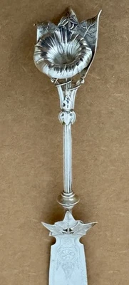 RARO CUCHILLO DE GELATINA O SERVIDOR DE PASTELES GORHAM FIGURATIVO 3-D MORNING GLORY 8 1/2” Foto 1 de 4