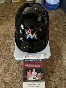 ANDREW SALAS MIAMI MARLINS PROSPECT SIGNED BASEBALL MINI HELMET RARE JSA COA - Picture 1 of 3
