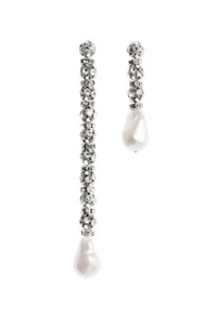 Magda Butrym X H&M - Women's Rhinestone Chain Pendant Earrings - NEW BOXED - Picture 1 of 1