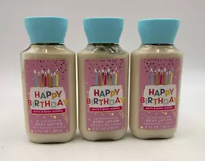 Bath & Body Works Happy Birthday 24 Hour Body Lotion Travel Size S/3 #912X - Picture 1 of 2