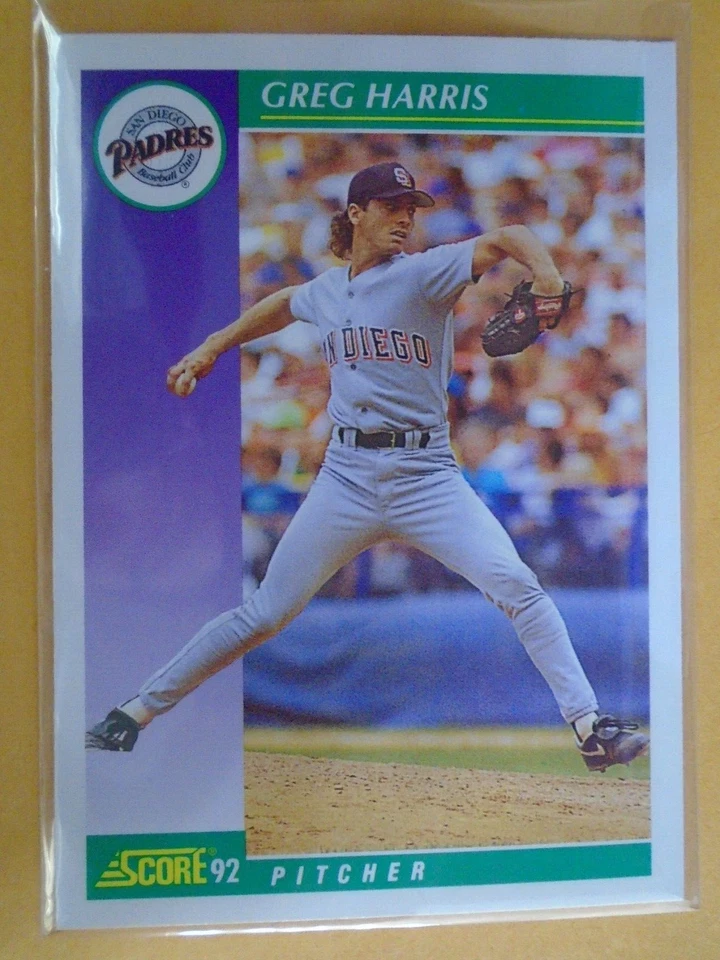 GREG HARRIS SAN DIEGO PADRES 1992 SCORE BASEBALL CARD #378 - Image 1 of 1