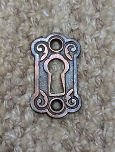 Antique Decorative Steel Key Hole Cover Escutcheon - Picture 1 of 5