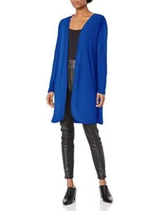 Star Vixen Women's Plus Size Long Sleeve Open Front Cardigan, Royal, 3X - Picture 1 of 2