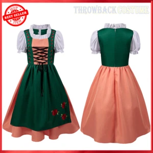 Womens Dirndl Dress Bavarian German Traditional Oktoberfest Beer Girls Costume - Picture 1 of 10