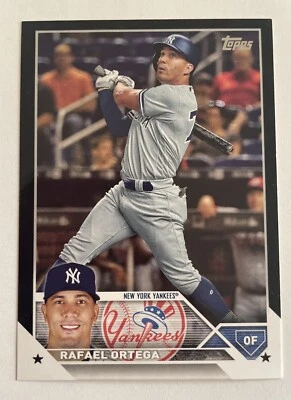 2023 Topps Series Two #607 Rafael Ortega Black /72 Yankees - Image 1 of 4
