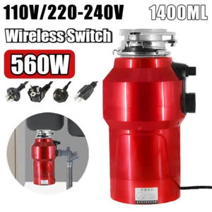 560W 1400ML Kitchen Food Waste Processor Home Disposer Disposal Garbage Crusher - Picture 1 of 14