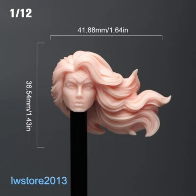 Cabeza esculpida de niña Wonder Woman 1/12 para figura de acción ML femenina de 6"" juguetes corporales Foto 1 de 4