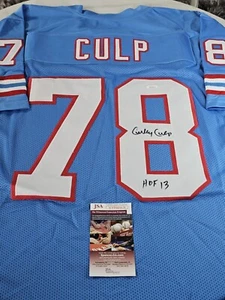 Curley Culp Autographed/Signed Jersey JSA COA Blue Custom Jersey - Picture 1 of 9