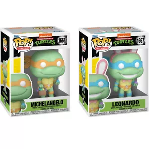 Teenage Mutant Ninja Turtles - Leo & Michelangelo Easter Pop! Vinyl - 2 Set - Picture 1 of 3