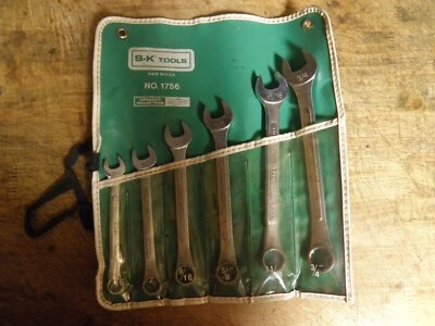 S-K 6 piezas. Juego de llaves combinadas SAE de 12 y 6 puntos. Muy buen estado.  USA Foto 1 de 4