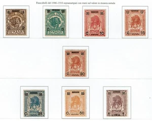 Francobolli Colonia Somalia italiana 1926 Leoni ElefantI MNH 73/80 - Foto 1 di 2