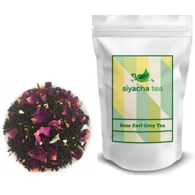 Té negro Assam con rosa Earl Grey combate la ansiedad y la depresión sabor bergamota Foto 1 de 4