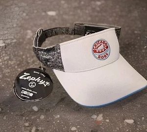 Visor Chicago Dogs Ill, Zephyr Sun Protection, NEW White, Absorbant Headband Hat - Picture 1 of 8