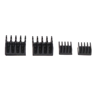 4pcs Black Aluminum Heatsink Cooler Cooling Kit For Raspberry Pi 3/2 /Rpi!ex _xa - Afbeelding 1 van 8