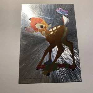 Walt Disney 1980's Metallic Bambi Postcard Foil Art Card - Picture 1 of 6