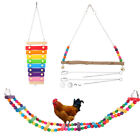Wood Parrot Foraging Set Bird Biting Toys Coop Hanger