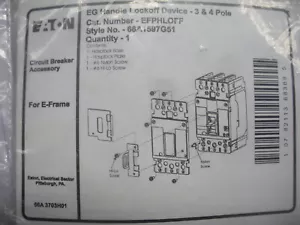 Interruttore circuito telaio Eaton CH E 3/4 poli blocco EFPHLOFF 50 disponibile - Foto 1 di 6