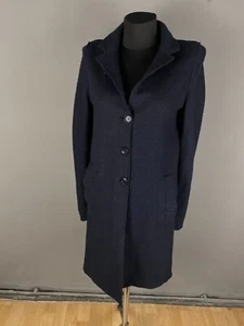 Intrend by Max Mara Coat Womens 100% Wool Blue Size 6 - Picture 1 of 15