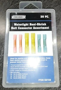 Surtido de conectores termorretráctiles herméticos de 30 piezas 10-22 AWG codificados por colores - Imagen 1 de 3