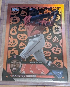 2023 Topps Update Narciso Crook RC Jack O’Lantern Pumpkin Foil Red Sox #US-186