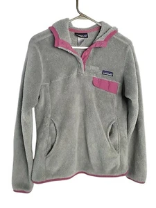 Patagonia Jacket Size S Gray Pink Fleece Retool Snap T Pullover Polartec - Picture 1 of 14
