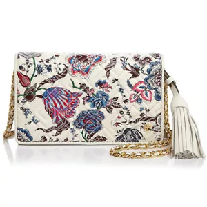NEW Tory Burch FLEMING PRINTED WALLET CROSSBODY Happy Times CLUTCH WOC Bag - Picture 1 of 17