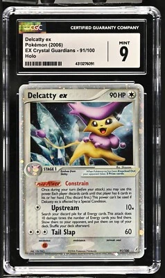 CGC 9 Delcatty ex 91/100 Holo EX Crystal Guardians​ 2006 Mint Graded - Image 1 of 4