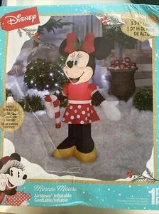 Gemmy Topolino Gonfiabile Soffiato ad Aria Minnie con Bastone per Caramelle - Foto 1 di 3