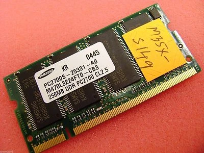 Toshiba Satellite M35X-S149 Samsung 256MB PC2700 DDR CL2.5 Ram K000018970 SODIMM - Image 1 of 4