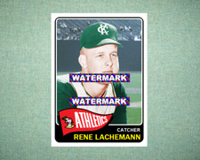 Rene Lachemann Kansas City Athleticsd A's 1965 Style Custom Baseball Art Card