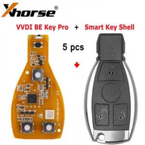 5x Xhorse VVDI BE key Pro PCB with Key Shell 3 Buttons Fit For Benz - Foto 1 di 13