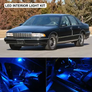20Pcs 10000K Blue Car Interior LED Light Kit Package for 1993-1996 Chevy Caprice - Foto 1 di 15