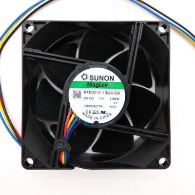 Sunon 80x80x25mm 12VDC 1.66W DC Fan w/ 4-Pin Connector MF80251V1-1Q02U-S99 - Image 1 of 2