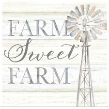 Windmill Farm Sweet Farm Sentiment Poster Art Print, Windmill Home Decor