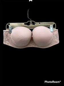 40C 10447173 Torrid NUDE HELLBRAUN SPITZE PUSH-UP-BH trägerlos SEXY EUC kostenloser Versand gebraucht, in einwandfreiem Zustand - Bild 1 von 3