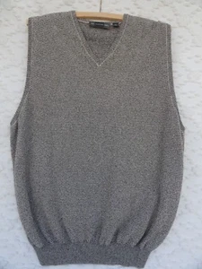 Hart Shaffer Marx Sweater Vest Misses XXL Taupe Brown Cotton Blend MINT - Picture 1 of 6