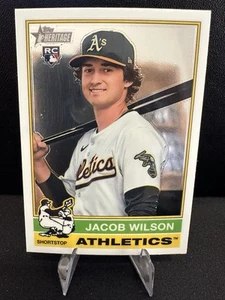 2025 Topps Heritage Chrome Jacob Wilson novato # 15 go A’s🔥 - Imagen 1 de 3