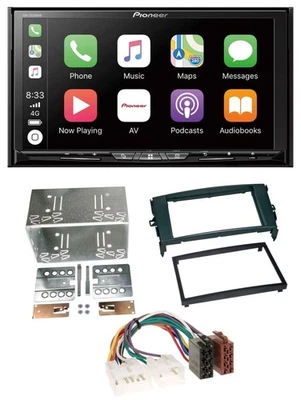 Pioneer 2DIN MP3 USB DAB DVD Bluetooth Autoradio für Toyota Auris 07-12 schwarz - Bild 1 von 4