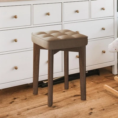 Wood Bar Stool Fashion Versatile Portable 45cm Tall for Bedroom Dorm Office - Image 1 of 4