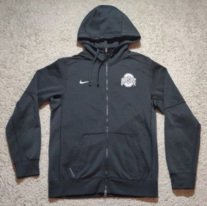 Nike Ohio State University Hoodie Mens Small Full Zip Sweatshirt Therma Fit Gray - Picture 1 of 11