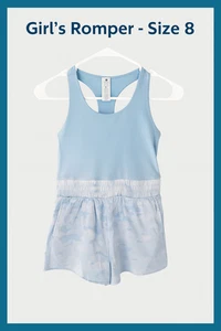 NUEVO Mameluco de Día Escolar para Niñas Yogalicious - Talla 8, Combo Azul y Camuflaje - Imagen 1 de 13