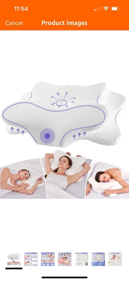 Almohada Cervical Cuello Deason para Dormir, Almohada Ergonómica de Espuma con Memoria para Cuello Foto 1 de 1