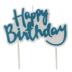 Happy Birthday Candle Happy Birthday Blue Happy Birthday Candles 4x3 Inches Birt - Picture 1 of 5